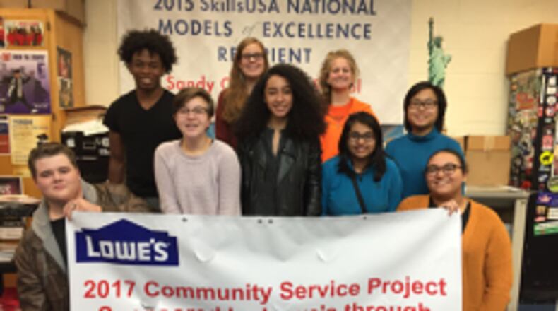 Sandy Creek High School’s SkillsUSA chapter won a grant from Lowe’s to create a garden for students with special needs. Courtesy Fayette County Public Schools