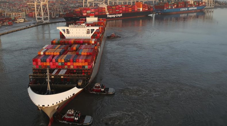 The Port of Savannah handled 4.75 million twenty-foot equivalent container units over the first 10 months of the current fiscal year. The port is expanding its berth and container yard capacity to accommodate growing business. (Georgia Ports Authority)