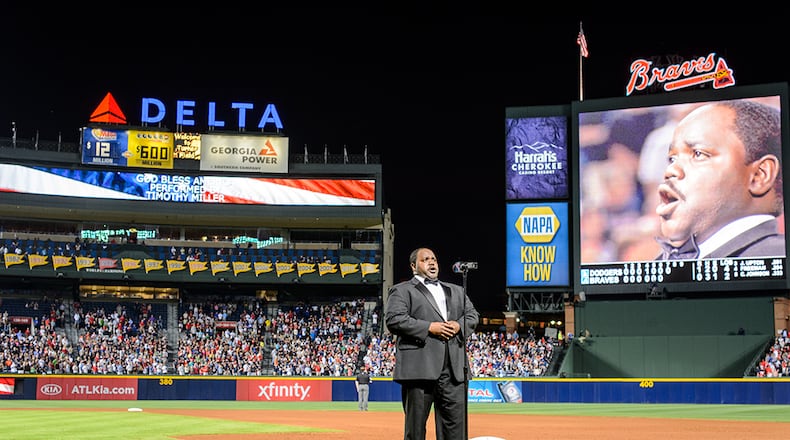 Atlanta Opera tenor Timothy Miller's rendition of "God Bless America" has become a staple at Braves games.