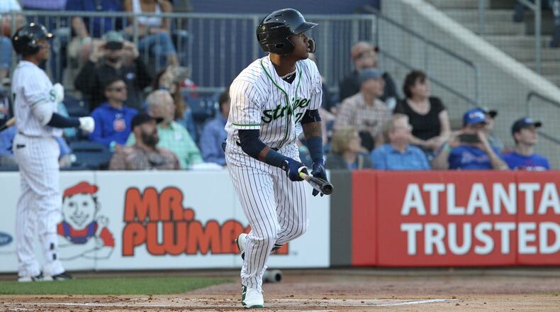 Ronald Acuna Jr., the Atlanta Braves' top prospect entering the 2018 season, began the year with the Gwinnett Stripers. (Karl Moore / Gwinnett Stripers)