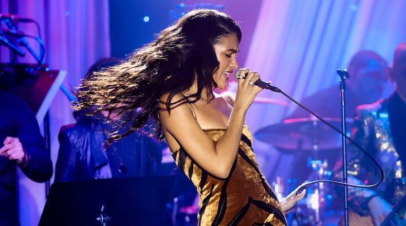 Olivia Dean — pictured during the Grammy Awards Pre-Grammy Gala in January — performed at the 1,000-seat Variety Playhouse in Atlanta about this time last year. She performed at the 16,000-plus-seat State Farm Arena on Saturday, Aug. 22, 2026. (Emma McIntyre/Getty Images for the Recording Academy)