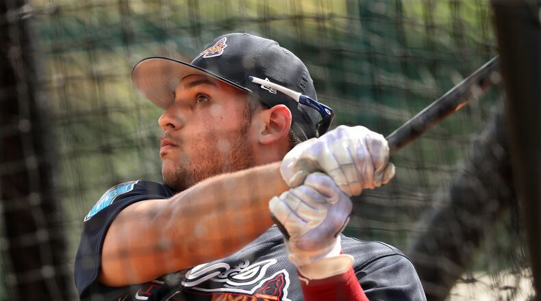 Catcher prospect Alex Jackson was among three Braves reassigned to minor league camp Tuesday. Curtis Compton/ccompton@ajc.com
