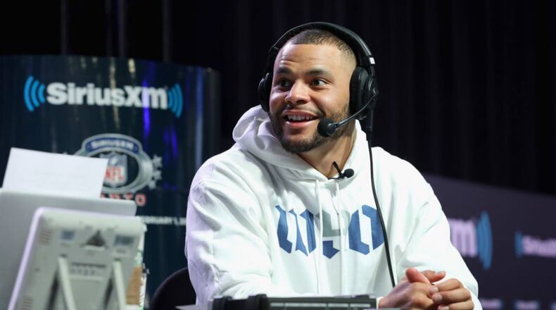 A pit bull belonging to Dak Prescott bit off part of a woman's finger, according to court documents.