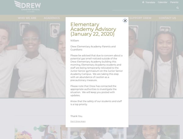 The school said that "the safety of our students and staff is a top priority."