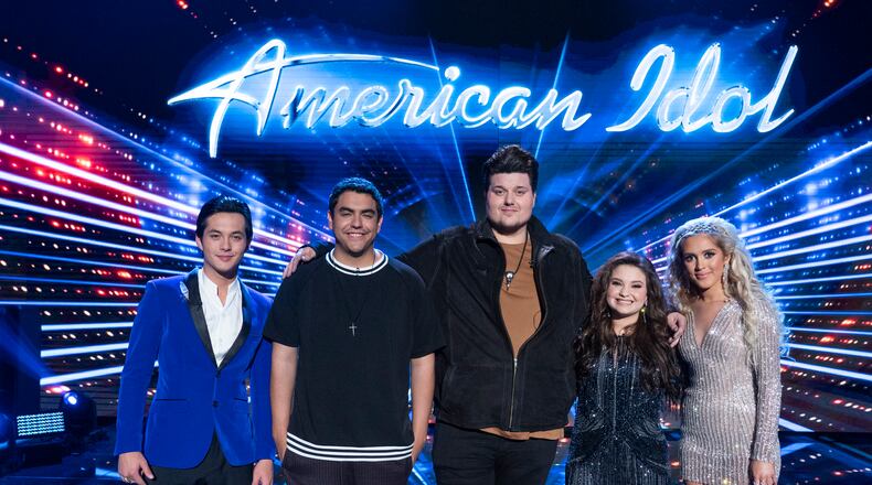 AMERICAN IDOL -"216 (Woodstock and Show Stoppers)" - The stakes are high as the remaining "American Idol" finalists sing their hearts out in hopes of winning America's vote and advancing to the next phase of the competition. In this episode, each contestant will perform one inspirationally powerful "showstopper" song, with the help of former Idol hopeful and now GRAMMY¨ Award-winning artist, Lauren Daigle, who serves as celebrity guest mentor. Each finalist will also take on a song performed at the famed Woodstock music festival in 1969, which remains one of the most historic moments in popular music history. Sunday night's show will be the final opportunity for the judges to use their coveted save on one contestant this season. Last season's second runner-up and powerhouse vocalist, Gabby Barrett, returns to the Idol stage to perform her latest song, "I Hope," claiming her the No. 1 spot on Radio Disney Country's Top 50 Chart and continuing to rise to the Top 3 on SiriusXM's "The Highway." The journey to find the next superstar continues SUNDAY, MAY 5 (8:00-10:01 p.m. EDT/5:00-7:01 p.m. PDT), on The ABC Television Network. (ABC/Eric McCandless) LAINE HARDY, ALEJANDRO ARANDA, WADE COTA, MADISON VANDENBURG, LACI KAYE BOOTH