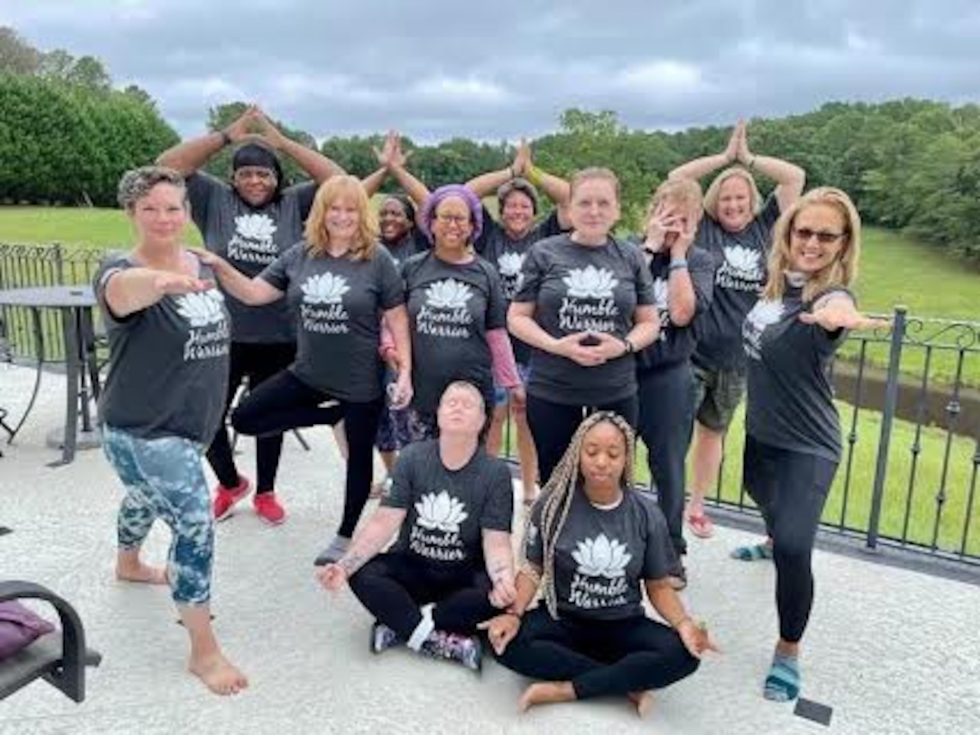 In 2018, Raquel Durden co-founded a nonprofit called Humble Warrior Wellness & Yoga. It brings women together for walks, workshops and retreats, helping them form friendships, avoid isolation and practice mindfulness. (Courtesy of Raquel Durden)