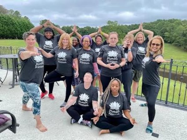 In 2018, Raquel Durden co-founded a nonprofit called Humble Warrior Wellness & Yoga. It brings women together for walks, workshops and retreats, helping them form friendships, avoid isolation and practice mindfulness. (Courtesy of Raquel Durden)