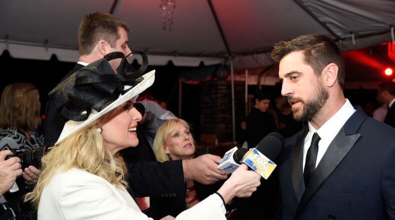 Green Bay Packers quarterback Aaron Rodgers attended the 29th Barnstable Brown Kentucky Derby Eve Gala on Friday night.