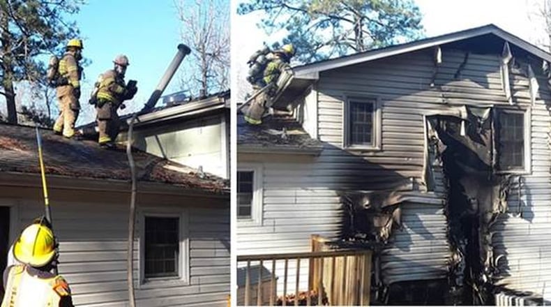 A dog was found dead inside a home that caught fire Sunday in Gwinnett County.