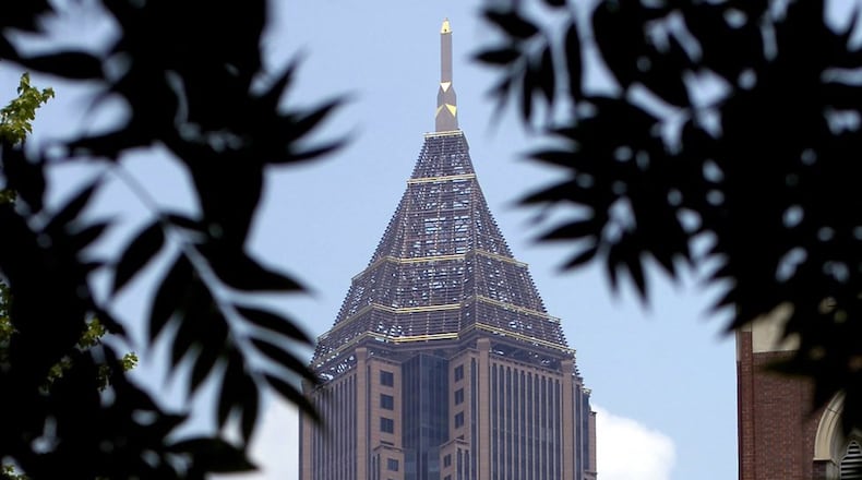 Atlanta law firm Troutman Pepper Locke, located inside the Bank of America Plaza, has been hit with a data breach and an associated lawsuit. (AJC file photo)