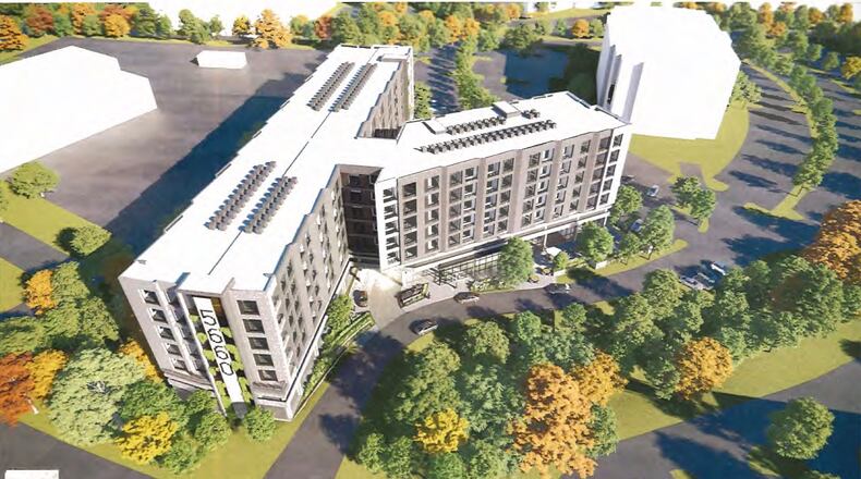 The Peachtree Corners City Council will hold a public hearing and vote on a proposed rezoning for a new mixed-use development on the southern side of Spalding Drive directly across from the Intuitive Surgical Campus at 2 Sun Court. (Courtesy City of Peachtree Corners)