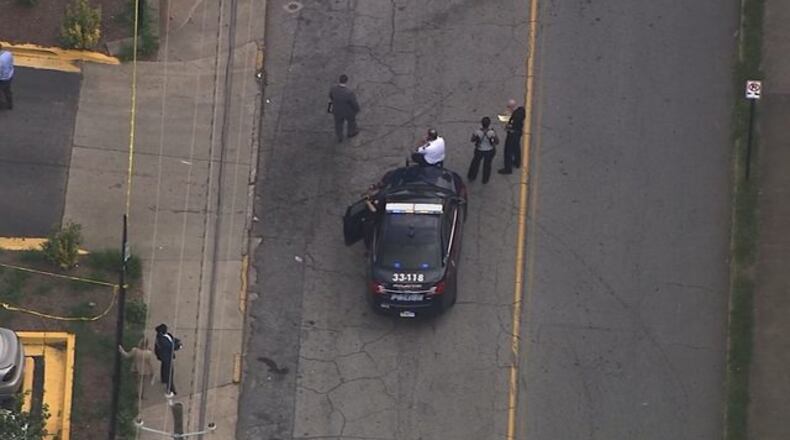 The shooting happened on Pine Street, police said.