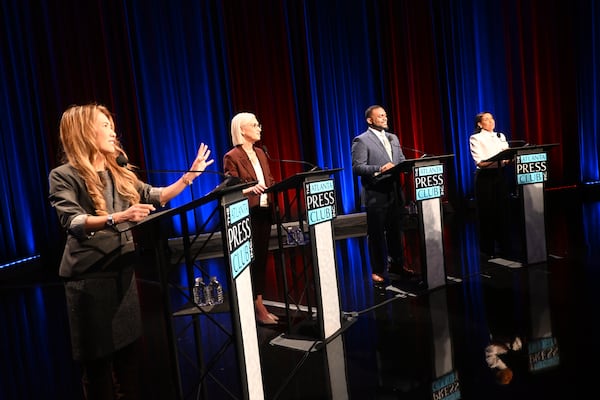 Democratic candidates for Georgia Secretary of State debated on Tuesday, April 28, 2026. (Courtesy of the Atlanta Press Club)