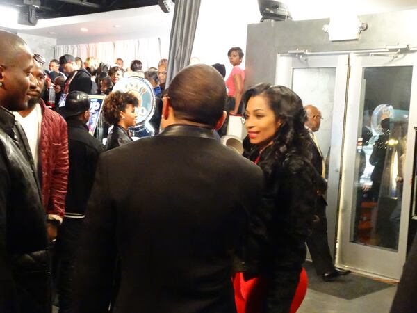 Benzino talking to Karlie from my vantage point. CREDIT: Rodney Ho/rho@ajc.com