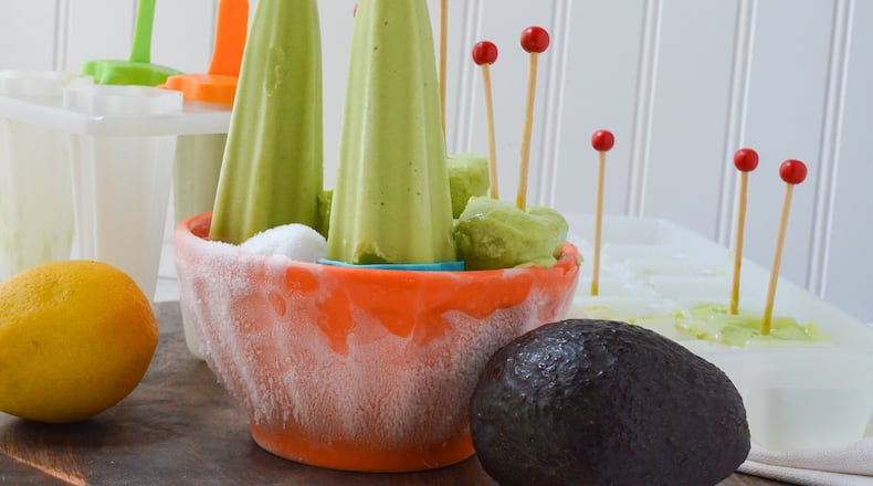 Avocado frozen pops are a creamy and refreshing nondairy summer treat. (Virginia Willis for The Atlanta Journal-Constitution)