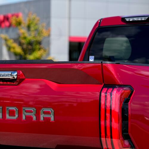 FILE - A view of a 2024 Toyota Tundra 4x4 truck, Thursday, Aug. 17, 2023, in Kennesaw, Ga. (AP Photo/Mike Stewart, File)