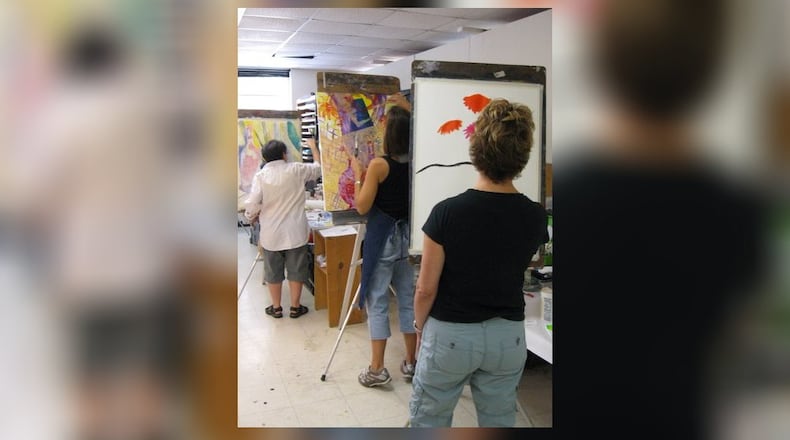 An art class at the Spruill Center, before they had to go virtual.