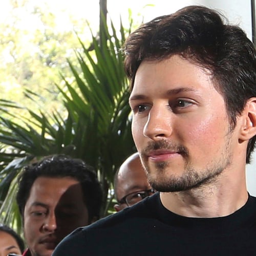 FILE - Telegram co-founder Pavel Durov appears at an event on Aug. 1, 2017 in Jakarta, Indonesia. (AP Photo/Tatan Syuflana, File)
