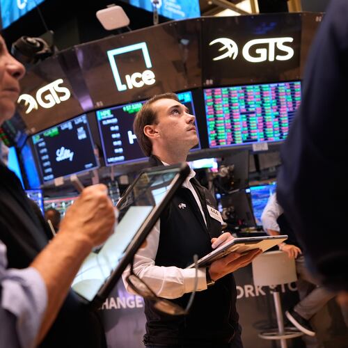 Traders work on the floor at the New York Stock Exchange in New York, Wednesday, Sept. 16, 2026. (AP Photo/Seth Wenig)