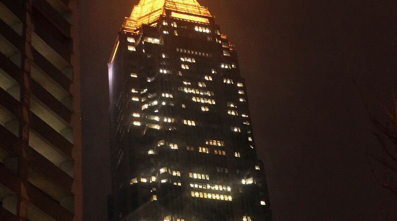 JANUARY 30, 2013-ATLANTA: Photo of the Bank of America Plaza in Atlanta on Wednesday Jan. 30th, 2013. PHIL SKINNER / PSKINNER@AJC.COM