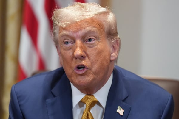 President Donald Trump speaks during a cabinet meeting at the White House, Tuesday, July 8, 2025, in Washington. (AP Photo/Evan Vucci)