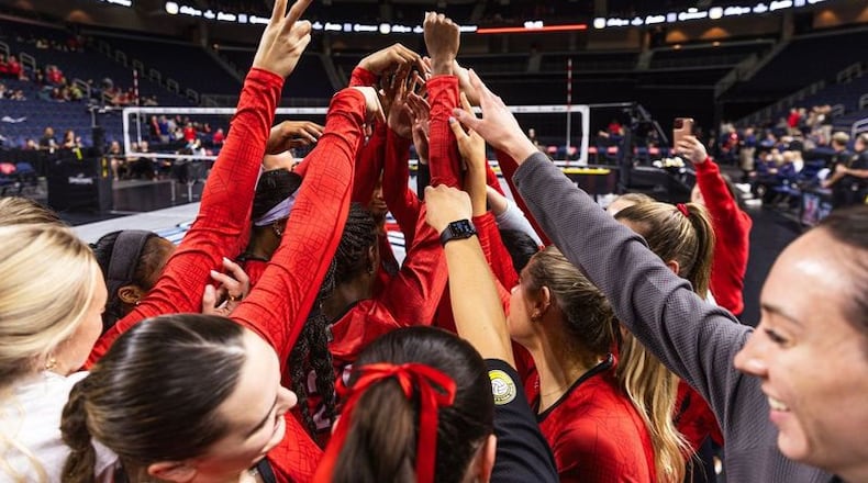 Members of the Atlanta Vibe celebrate a recent victory.