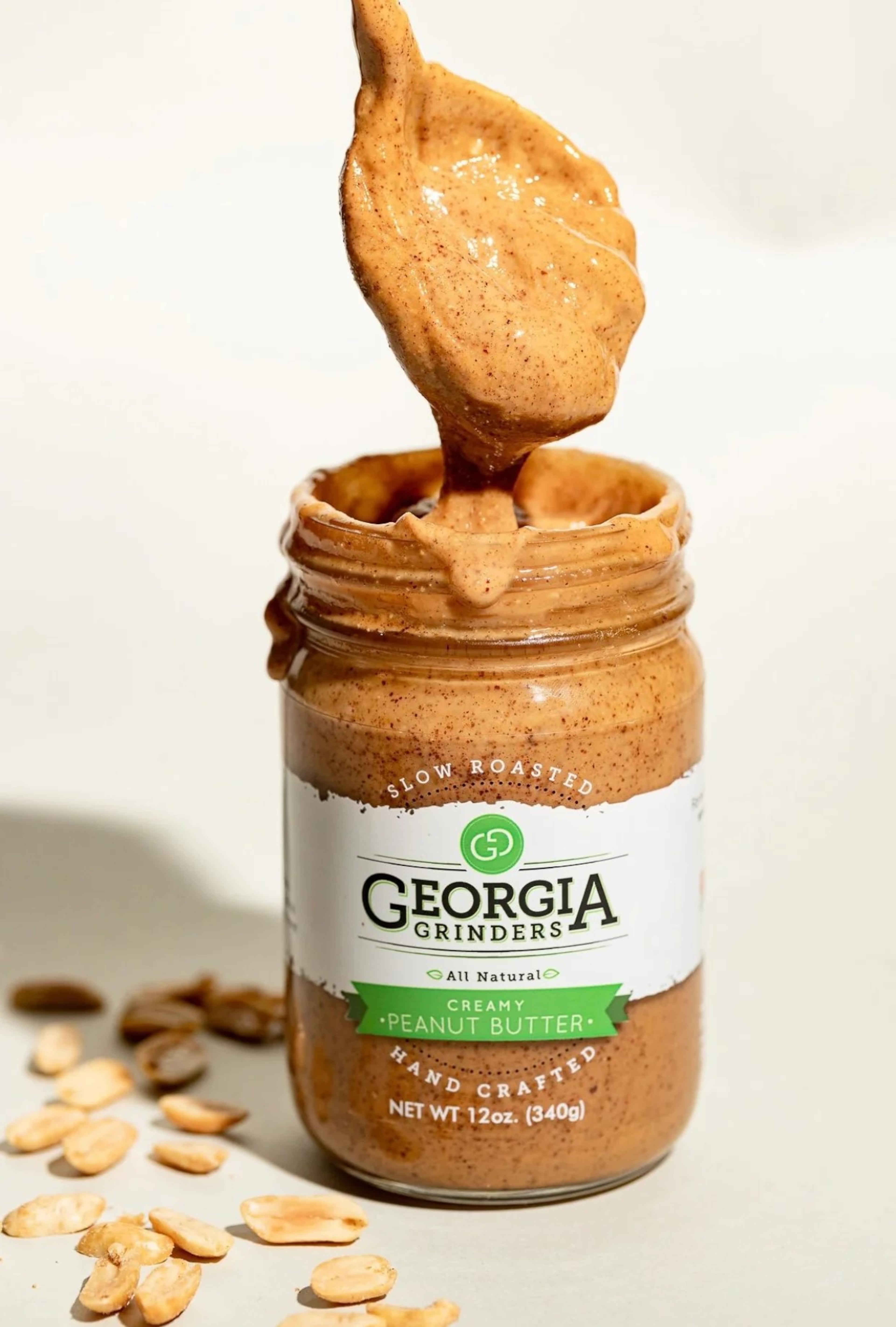 Family-owned Georgia Grinders offers hand-crafted peanut butters made with two ingredients: Georgia-grown peanuts and sea salt. (Courtesy of Georgia Grinders)
