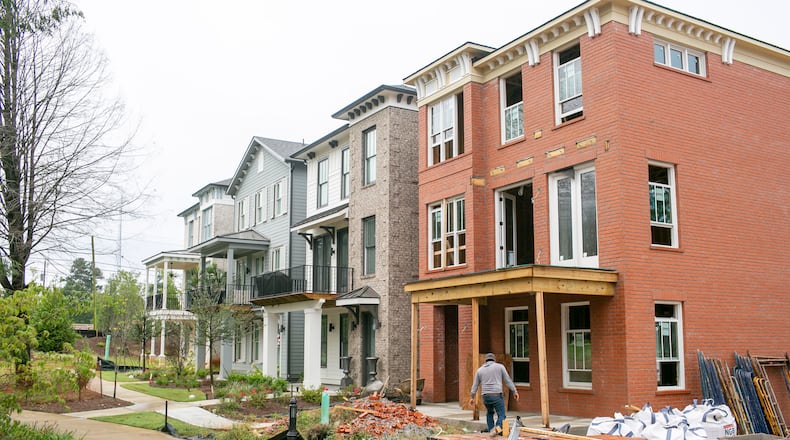 Parkland Communities property Villa Magnolia in Alpharetta, Georgia, on Wednesday, September 8, 2021. Developers like Parkland Communities are constructing thousands of new homes across metro Atlanta during the pandemic. (Rebecca Wright for the Atlanta Journal-Constitution)