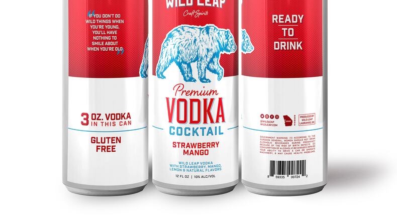 Wild Leap's premium vodka now comes in 12-ounce ready-to-drink canned cocktails. Courtesy of Wild Leap