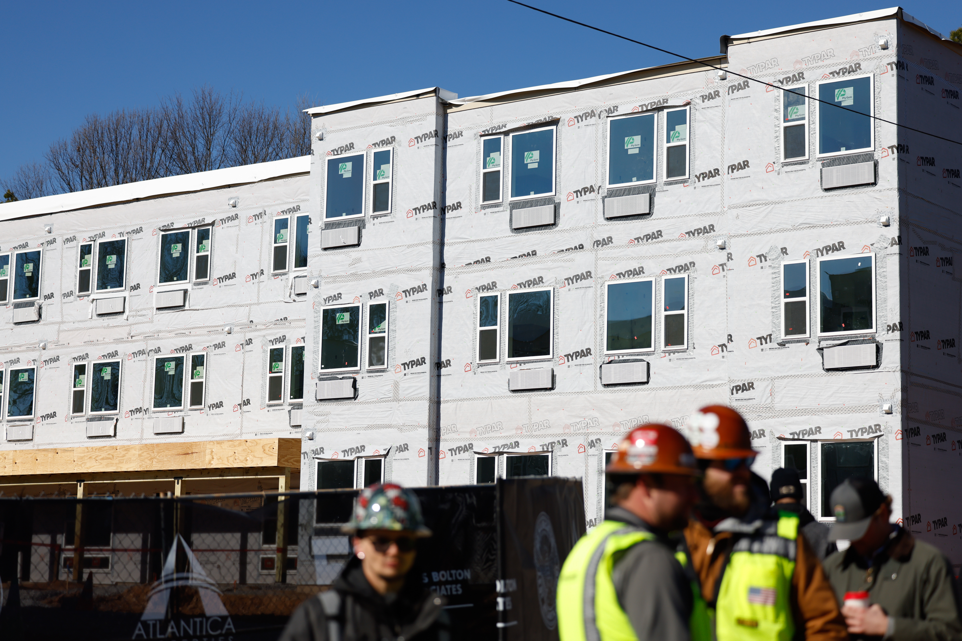 A rapid housing site for homeless residents is under construction at 405 Cooper St. in Atlanta. (Arvin Temkar/AJC)