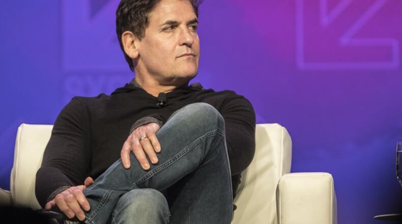 Mark Cuban during a SXSW panel with Adam Lyons on Sunday March 12, 2017. (Ricardo Brazziell/American-Statesman)