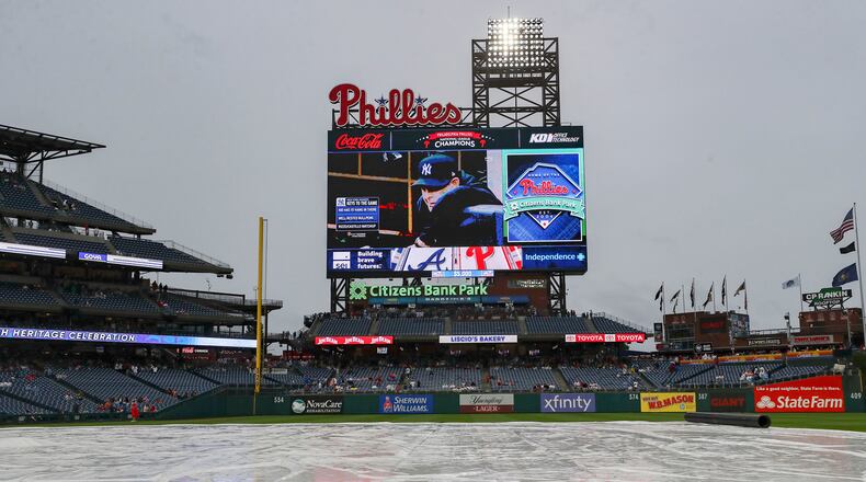 Rain delayed Thursday's home opener for the Phillies against the Braves. The teams will meet Friday to open the 2024 season.