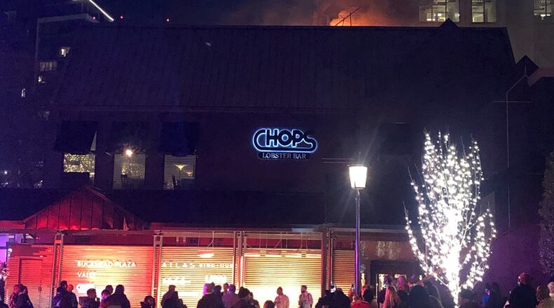 Several patrons had to evacuate Chops Lobster Bar on Friday night after the popular Buckhead restaurant caught on fire. (Credit: Channel 2 Action News)