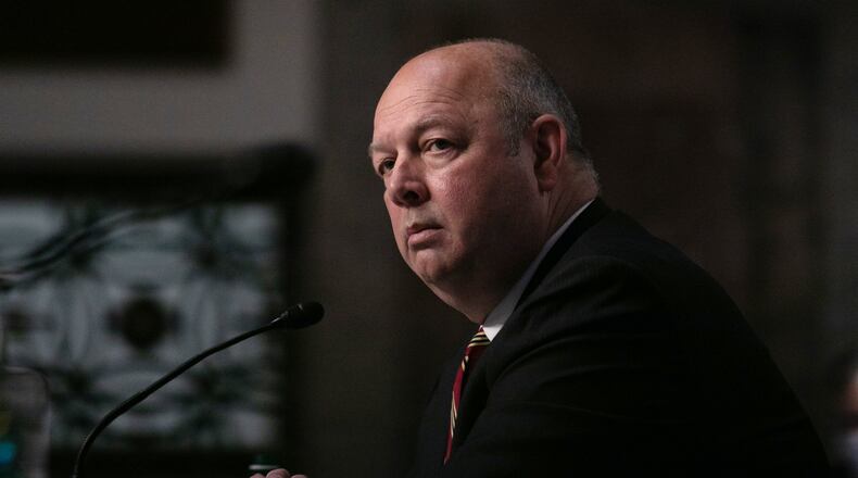Federal Aviation Administration (FAA) chief Steve Dickson testifies before a Senate panel examining safety certification of jetliners on June 17, 2020, in Washington, D.C. (Graeme Jennings/Getty Images/TNS)
