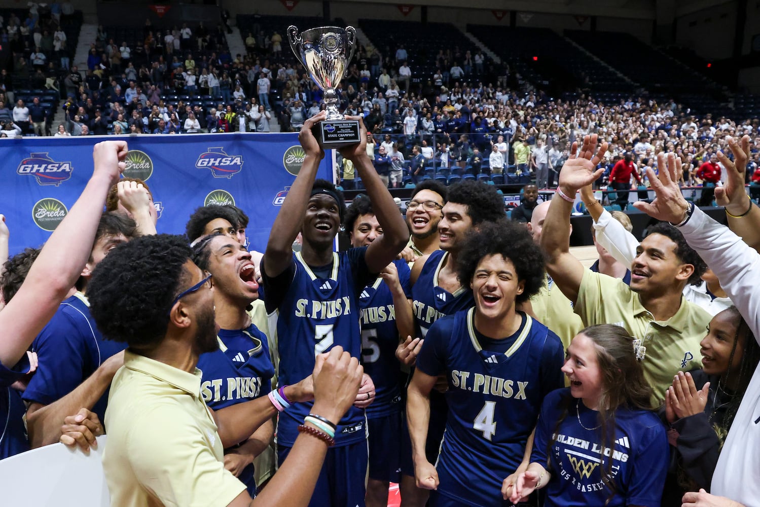 4A Boys State Championship game between St. Pius X and Pace Academy