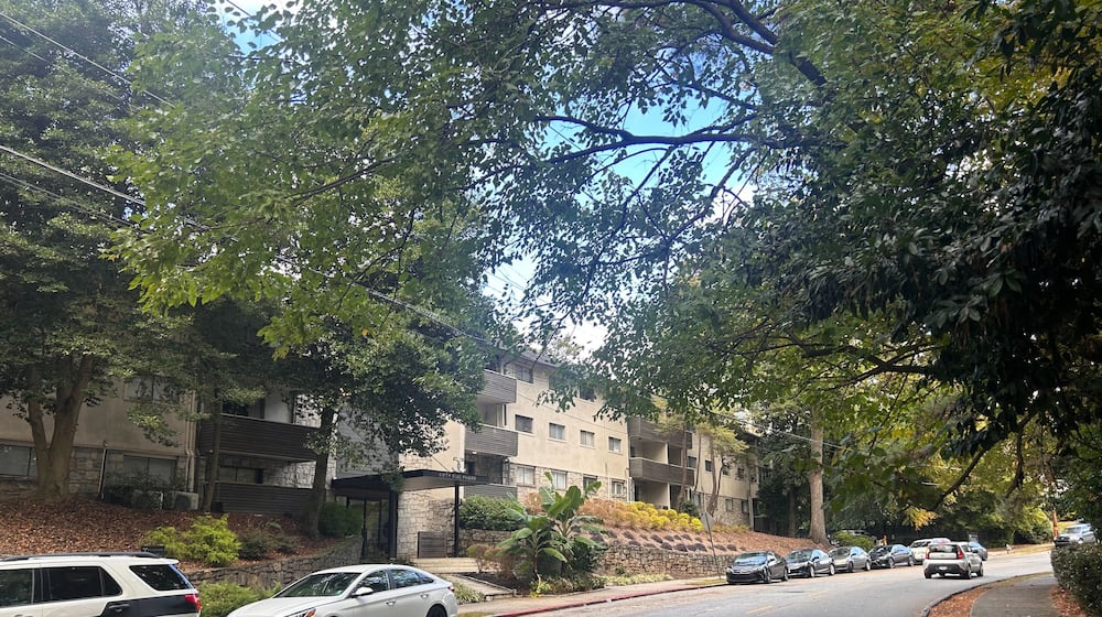 The domestic disturbance and shooting happened around 12:30 a.m. Thursday at 55 Pharr Road in Buckhead, police said. (Caroline Silva/AJC)