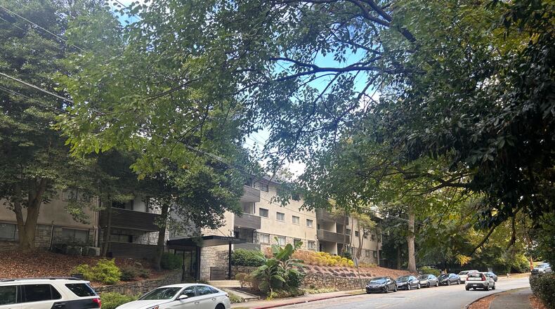 The domestic disturbance and shooting happened around 12:30 a.m. Thursday at 55 Pharr Road in Buckhead, police said. (Caroline Silva/AJC)