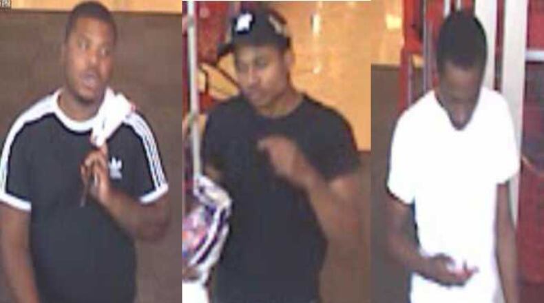 Crime Stoppers Greater Atlanta said these three men used stolen credit cards in a theft scheme on Aug. 30, 2019.