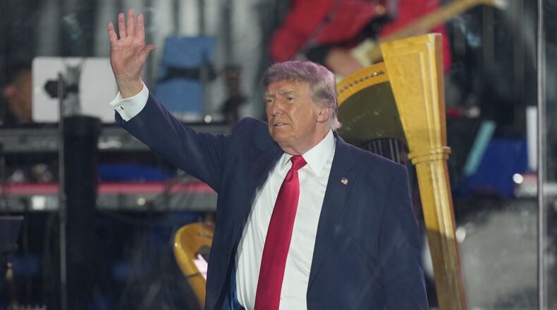 President Donald Trump waves after speaking at the opening of the Great American State Fair on the National Mall, Wednesday, June 24, 2026, in Washington. (AP Photo/Alex Brandon)