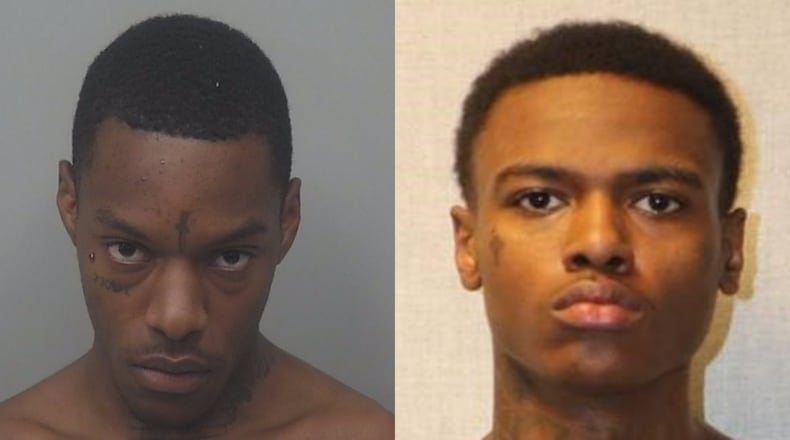 David Booker (left) and Miles Collins have been charged with felony murder and aggravated assault in connection with the killing of 29-year-old Bradley Coleman.