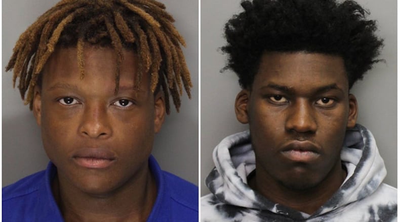 Mugshots of Van Alexander Pride, left, and Lamar Antoine Hendrix