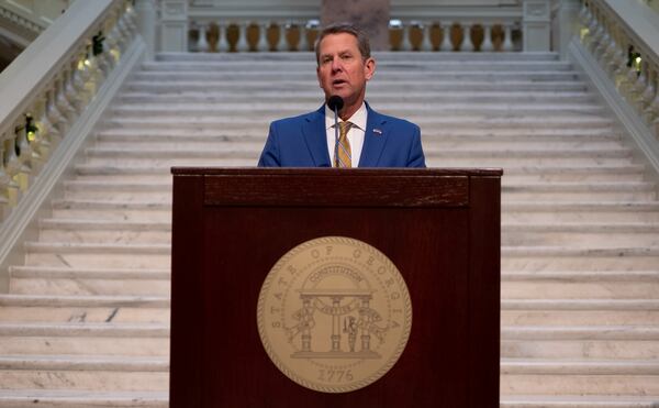 112420-Atlanta-Gov. Brian Kemp holds a press conference Tuesday afternoon, Nov. 24, 2020 at the Georgia State Capitol to talk about the current state of coronavirus in Georgia. Ben Gray for the Atlanta Journal-Constitution