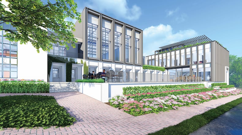 This is a rendering of the planned renovation and redevelopment of the historic Bobby Jones golf course clubhouse into a new performing arts center for the Atlanta Opera.