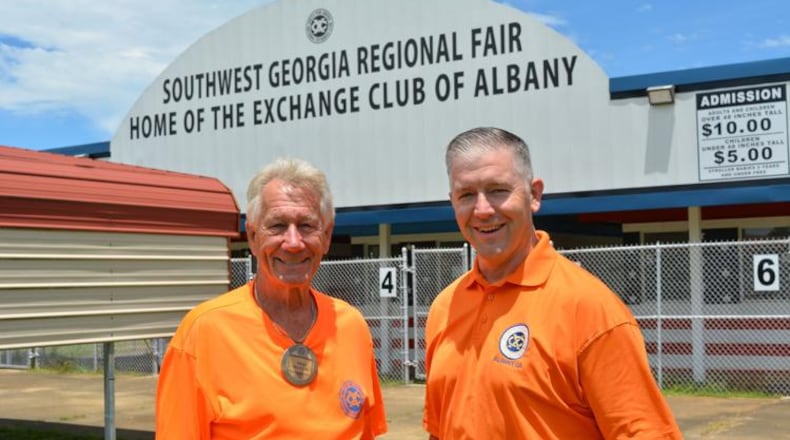 Skip Nichols, left, and Steve Perrine said the Exchange Club of Albany and the Exchange Club Fair of Southwest Georgia Inc. are moving forward with plans to bring back the annual Southwest Georgia Regional Fair Oct. 25-30. (Courtesy of Carlton Fletcher)