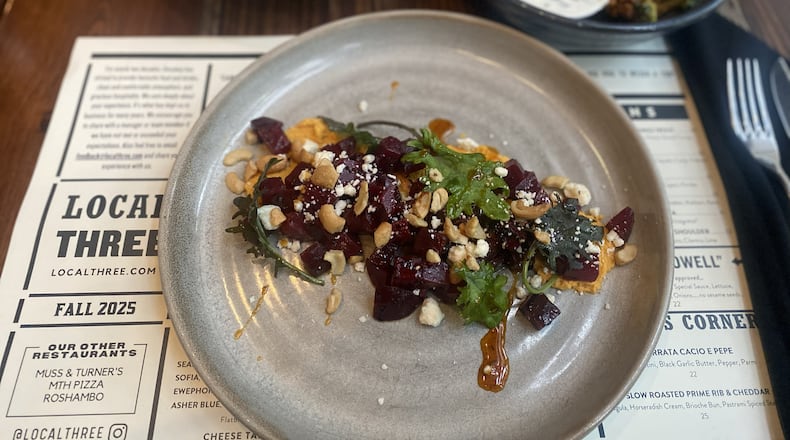 Local Three Kitchen & Bar’s Urfa Dusted Beets. (Courtesy of Emma Desal)