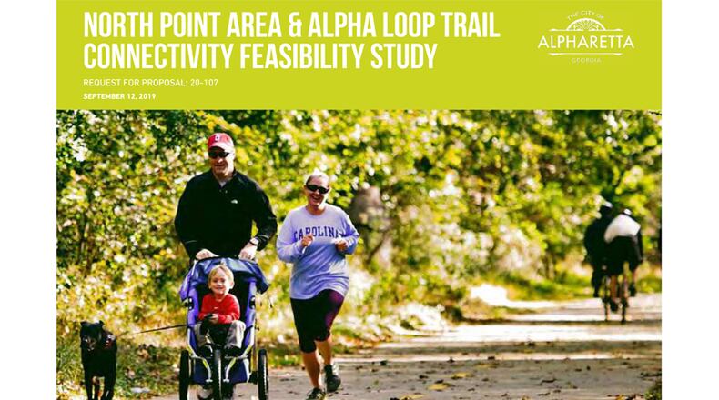 MKSK Studios will conduct a $150,000 feasibility study for Alpharetta of a proposed system of trails and green spaces in the North Point area. CITY OF ALPHARETTA