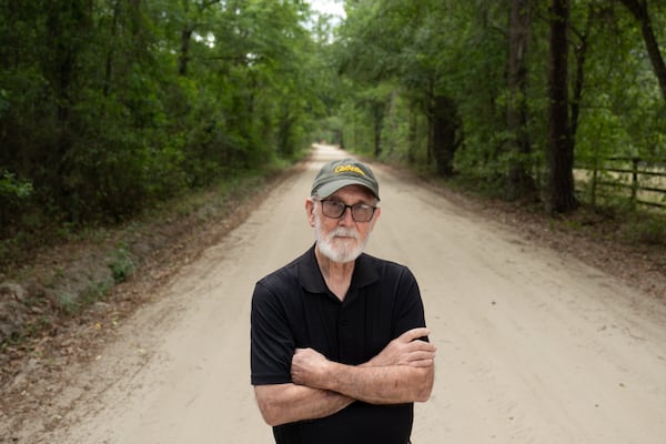 Ken Copi has lived on Wildwood Church Road in the rural northwest corner of Bryan County since 1998. Many of the roads in that area are still unpaved. (Ben Gray for the AJC)