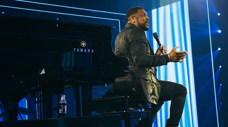 Actor and comedian Chris Tucker performs at the Beloved Benefit, which raised $8.8 million during its annual event at the Georgia World Congress Center on Thursday, Aug. 24, 2023, in Atlanta, Georgia. (Olivia Bowdoin for the AJC).