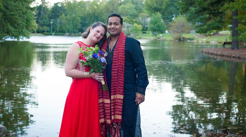 Lena Stevens, who worked eight years for the city of Decatur, announced that she’s resigning effective Nov. 15. Stevens came to the city straight out of Indiana University where she earned a masters in public affairs. She was married three weeks ago at Lake Avondale to Sre Chakra Reddy Yeddula. Photo courtesy of Hector Amador.