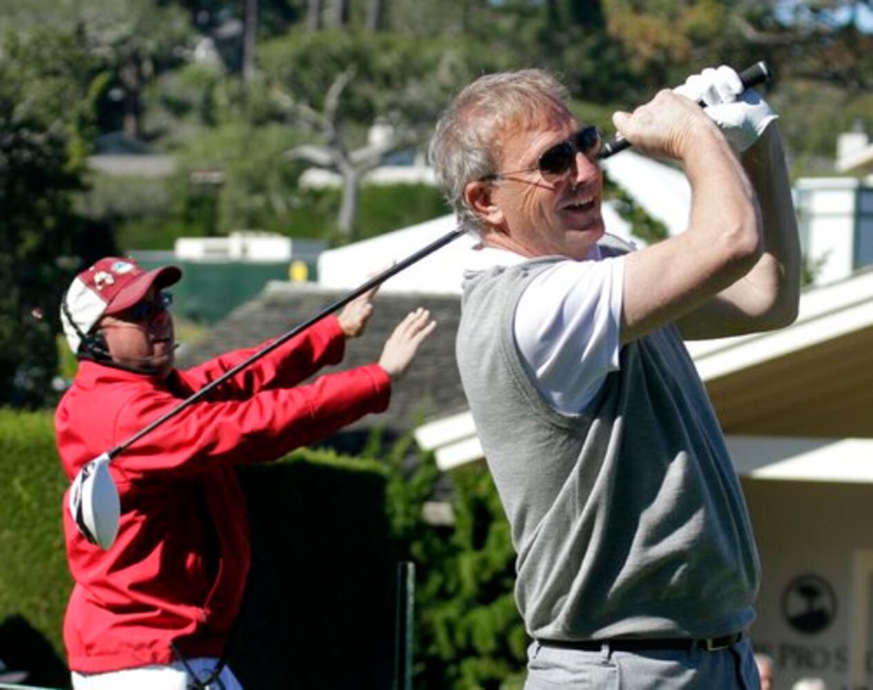 Celebrities hit links at Pebble Beach Pro-Am